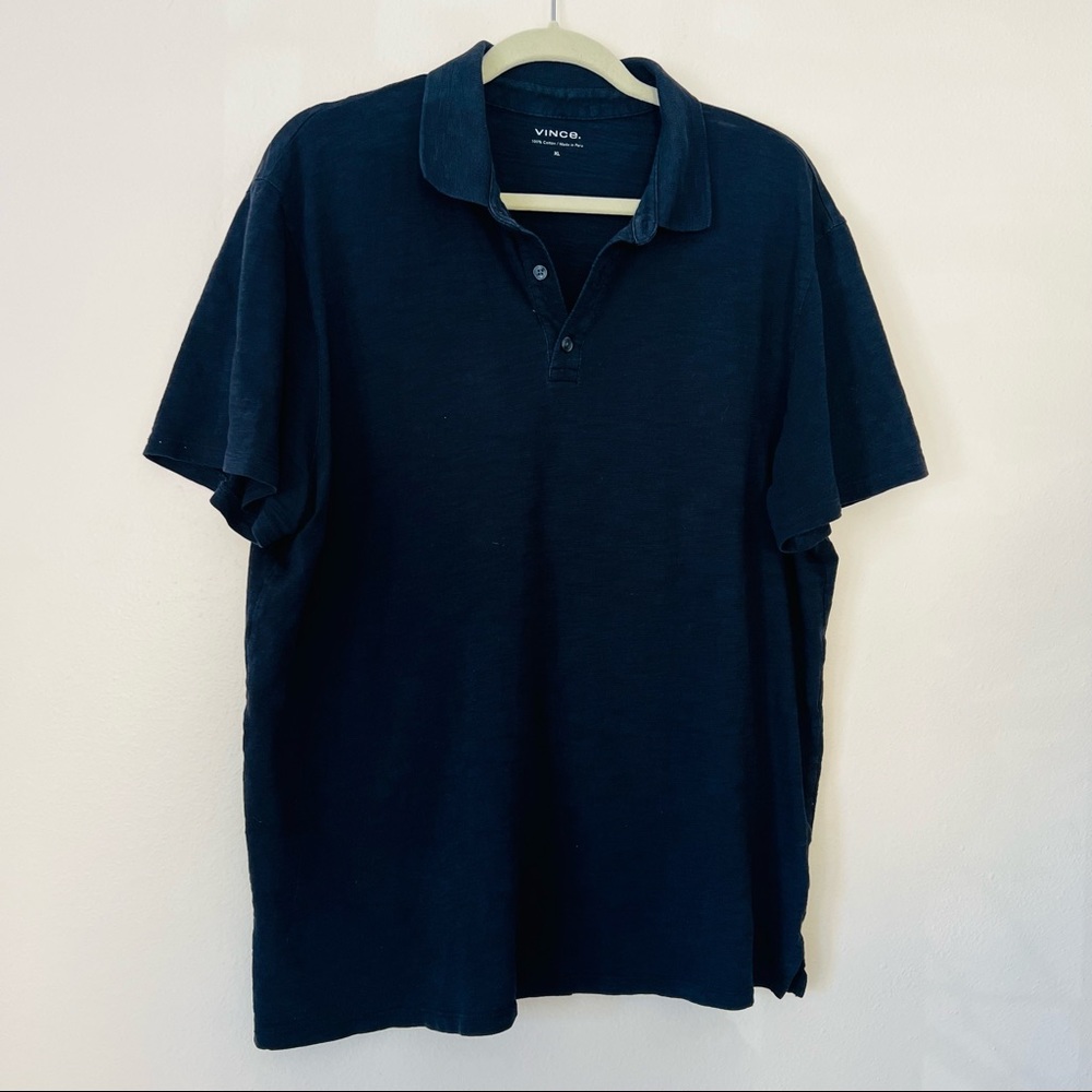 Vince navy polo shirt 100% cotton - Picture 6 of 7